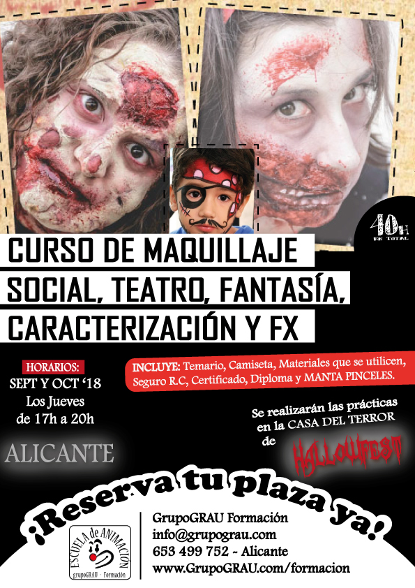 Curso de Maquillaje, Caracterización y FX | Agenda Cultural de Alicante