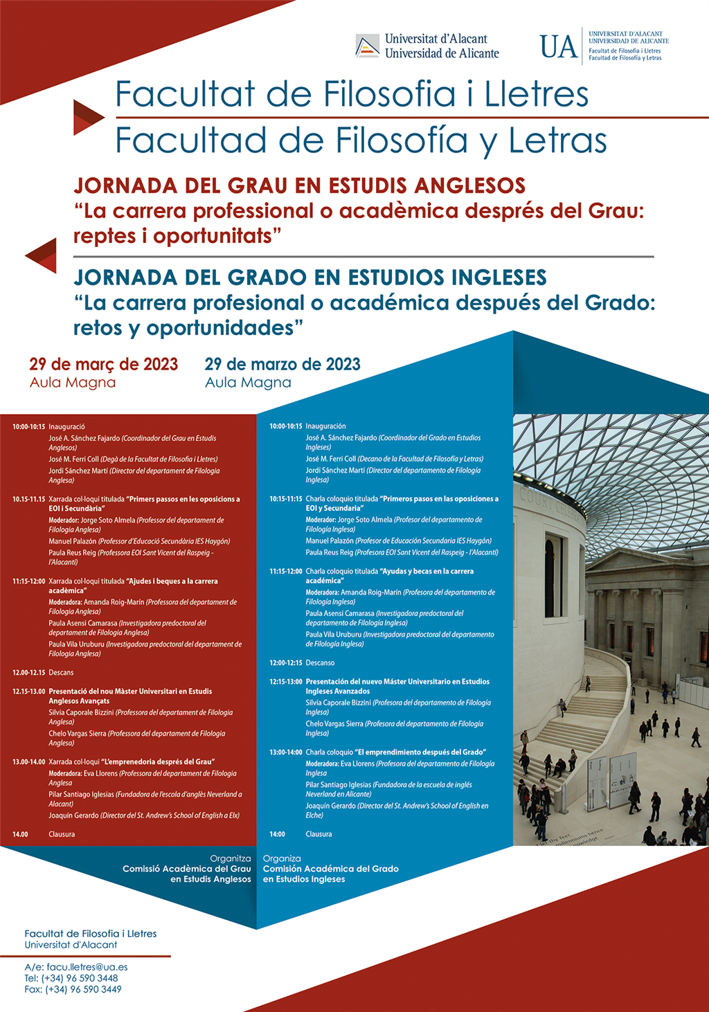La carrera profesional o académica después del Grado: retos y oportunidades  | Agenda Cultural de Alicante