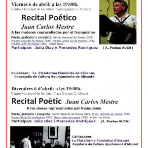 Cartel del recital de Juan Carlos Mestre
