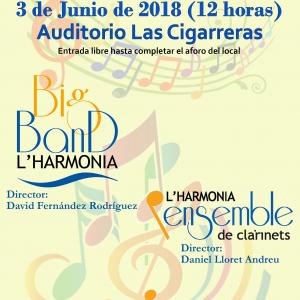Programa Concierto fin de curso Ensemble de Clarinetes y Big Band
