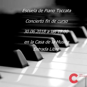 Cartel concierto fin de curso Escuela De Piano Toccata