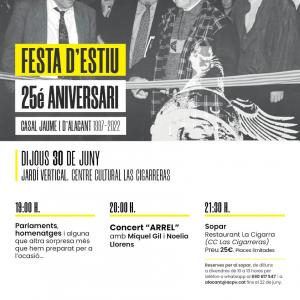 Fiesta de verano. 25 aniversario del Casal Jaime I de Alicante