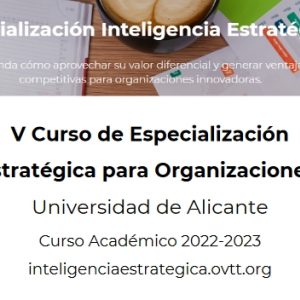V Curs sobre intel·ligència estratègica per a millorar la gestió de la informació i el coneixement en organitzacions innovadores