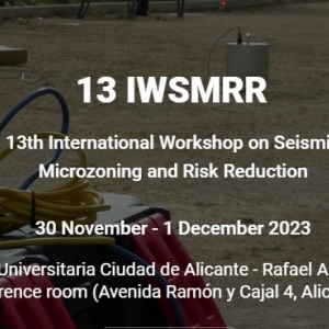 13 Congrés Internacional sobre Microzonización Sísmica i Reducció Sísmica