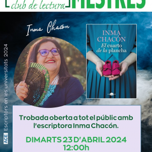 Dia del Llibre amb una trobada amb Inma Chacón