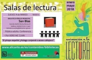 Conferencia en la biblioteca de San Blas. 