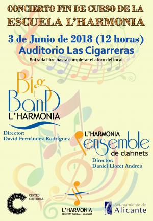 Programa Concierto fin de curso Ensemble de Clarinetes y Big Band