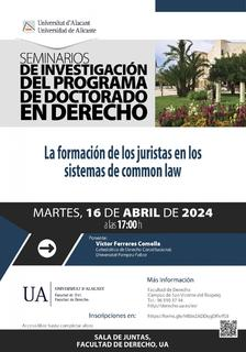 Seminari de Doctorat: La formació dels juristes en els sistemes de common law