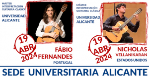 Recital de guitarra a càrrec dels alumnes del Màster en Interpretació de Guitarra Clàssica.